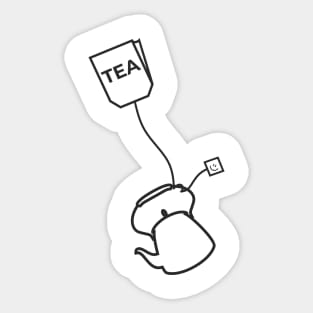 Tea bag and kettle Sticker